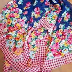 ほぼ未使用KENZO大判SILK100スカーフ