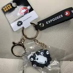 【早い者勝ち第3弾】黒ミャクミャク なりきりマスコットキーホルダー　【シナモン】