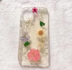 押し花デザイン iPhone用ケース