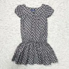 【美品】バーバリーブルーレーベル ワンピース ノバチェック ネイビー系 M