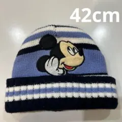 ミッキーマウス ニット帽 ストライプ