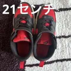 NIKE キッズ スニーカー ブラック レッド