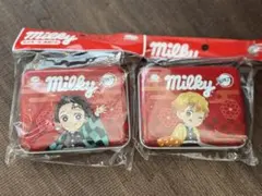 【新品】 鬼滅の刃 Milky缶 我妻善逸 竈門炭治郎 限定デザイン　不二家