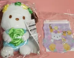 サンリオくじ　ポチャッコ　ぬいぐるみ　ミニジッパー