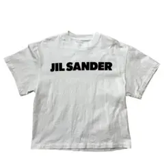 ジルサンダー　ロゴプリント　半袖 Tシャツ オーバーサイズ 短丈 ホワイト　XS