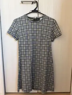 H&M チェック柄 半袖ミニワンピース EUR 40