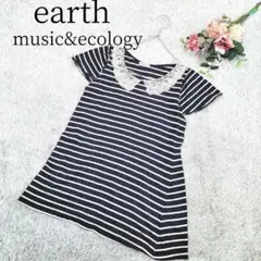 【アースミュージックアンドエコロジー】レディース チュニック レース襟 フリー