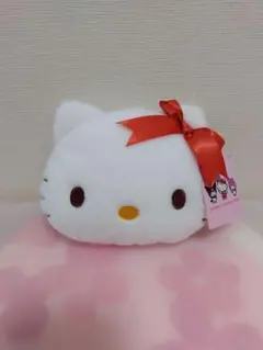 サンリオキャラクターズ　ふわふわフェイスポシェット　ハローキティ