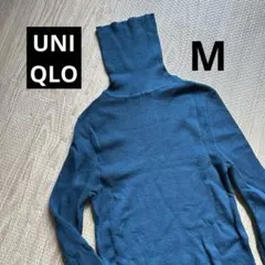 UNIQLO エクストラファインメリノリブタートルネックセーター　55green