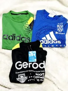 3枚　アディダス2枚　青+緑　adidas　climalite　+新品札付　黒