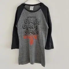 ファイブスアンドオーシャン 七分袖ラグランTシャツ ロゴ 杢グレー S