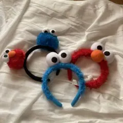 エルモ・クッキーモンスター カチューシャ 3個セット