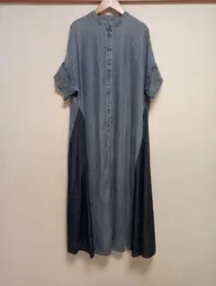 ヤマダヤCLOVE ドッキングデザインテンセルデニムワンピース