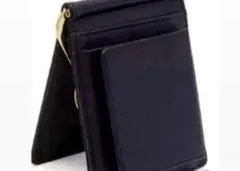 新品　マネークリップ　財布　二つ折り財布　小銭入れ薄型カード メンズ 黒