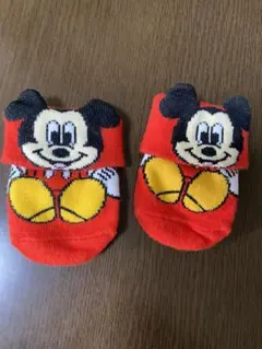 Disney ミッキーマウス ベビー靴下 赤