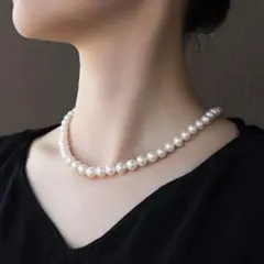 新品♦パールネックレス パール 結婚式 フォーマル 定番 貝パール 8ミリ　※のサムネイル