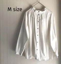 襟フリルブラウス