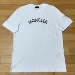 極美品〕モンクレール デカロゴ M ホワイト Tシャツ 国内正規品 5S470 