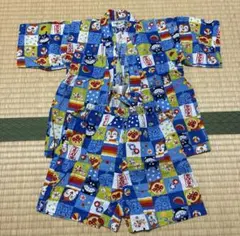 カラフルキャラクター柄 甚平 100cm