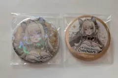 勝利の女神 NIKKE and GALLERY カフェ クラウン缶バッジ 2点 - メルカリ
