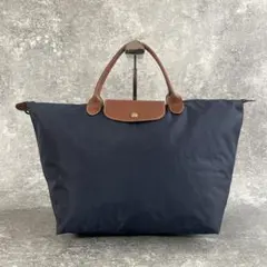 美品✨LONGCHAMP 折り畳みトートバッグ L ネイビー ル プリアージュ