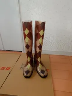 EMILIO PUCCI エミリオプッチ レインブーツ ロングブーツ 総柄 37