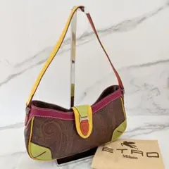 ETRO エトロ ハンドバッグ べっこうハンドル ワンショルダー イタリア製 ETRO エトロ ハンドバッグ べっこうハンドル ワンショルダー