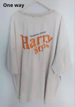 oneway 加工Tシャツ 刺繍 大きめ オーバーサイズ ベージュ アイボリーのサムネイル