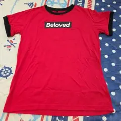 Beloved ロゴ リンガーTシャツ レッド