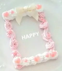 ホイップトレカケースデコ　Ｂ8サイズ　白ピンク　リボン　硬質ケース