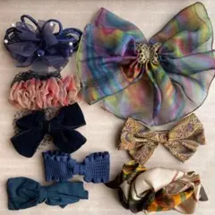 バレッタ　髪飾り　ヘアアクセサリー　8個セット　昭和レトロ