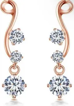 e135ピアス レディース 人気 最高級ジルコニア ハート ピアス