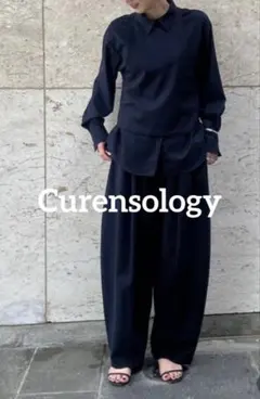 カレンソロジー Curensology ウールトロドロストパンツ ネイビー