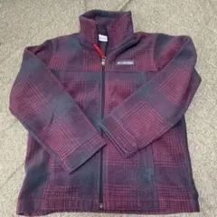 Columbia フリースジャケット S 赤黒チェック