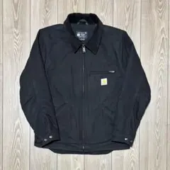 カーハート　デトロイトジャケット　ブラック　ストライプ裏地
