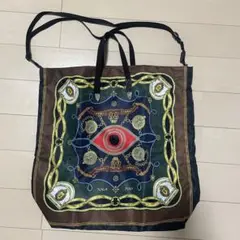 TOGA TOOプリントトートバッグ スカーフ柄　ストラップ付