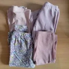 ベビー　パンツ４点セット　８０ｃｍ　ピンク系　中古　ユニクロ　Ｈ＆Ｍ他