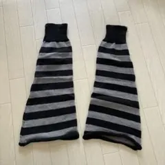 N082703 jeayoo レッグウォーマー ルーズソックス ボーダー柄