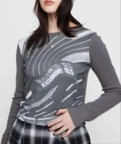 AIR PORT PRINT ロングスリーブTシャツ