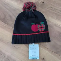familiar リンゴ刺繍 ニット帽