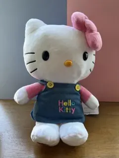 ハローキティ ぬいぐるみ デニムオーバーオール 約30cm 韓国