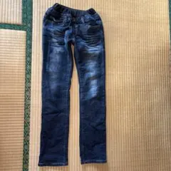 キッズ スリムフィット ボトムス 145-155cm ダークブルー
