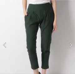 ブージュルードboujeloud38 4ポケットカジュアルパンツ　ダークグリーン