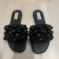 STEVE MADDEN パール装飾サンダル ブラック　6Mのサムネイル
