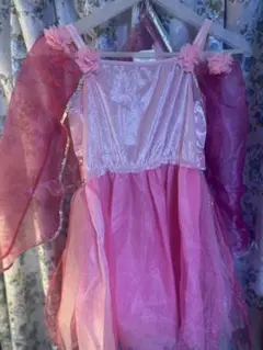 ピンク フリル付きドレス コスチューム