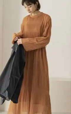 【美品】KBF ロングワンピース　オレンジ