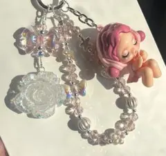 sp スカルパンダ ビーズ キーホルダー 携帯ストラップ バッグチャーム