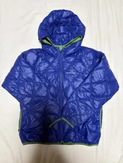 mont-bell キッズダウンコート 150 リバーシブル　ブルー　グリーン