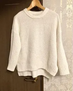 美品　SEVENDAYS SUNDAY ワッフル　ニット　セーター　トレーナーM