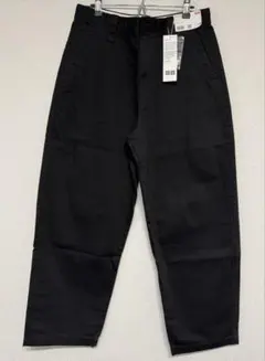 ユニクロU ワイドフィットチノ　09ブラック　ウエスト82cm